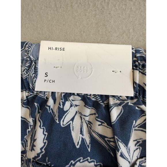 American Eagle Womens Shorts Blue Floral Pull-On Drawstring Hi Rise Size S - Picture 9 of 11